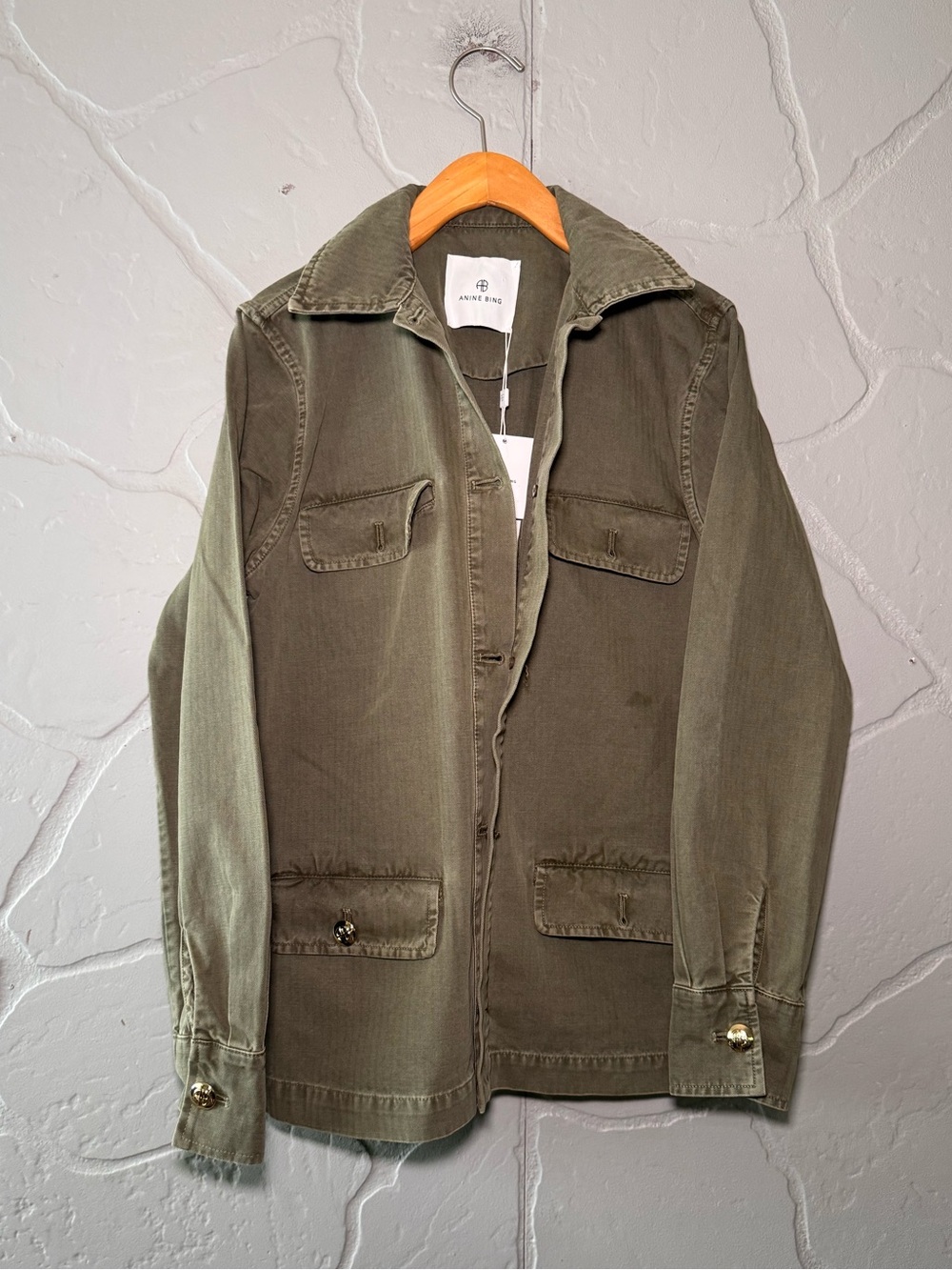 ANINE BING Corey Army Green Utility Jacket XS NWT Flawed
